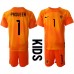 Billige Nederland Remko Pasveer #1 Keeper Bortetrøye Barn VM 2022 Kortermet (+ korte bukser)